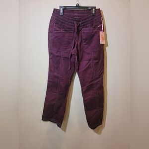 NWT Koi Kathy Peterson Plum scrub bottoms. Women's petite xs